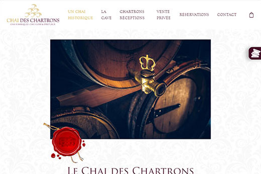 chaideschartrons.com, site web réalisé par l'agence Gadvert à Bordeaux