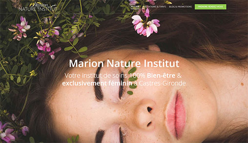 marion-nature-institut.fr, site web réalisé par l'agence Gadvert à Bordeaux