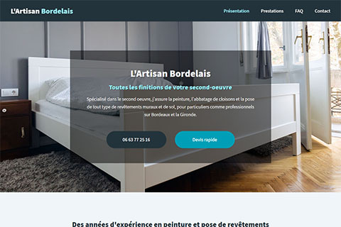 lartisan-bordelais.fr, site web réalisé par l'agence Gadvert à Bordeaux