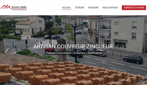 artisan-ladan.fr, site web réalisé par l'agence Gadvert à Bordeaux