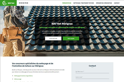 batinet-33.fr, site web réalisé par l'agence Gadvert à Bordeaux