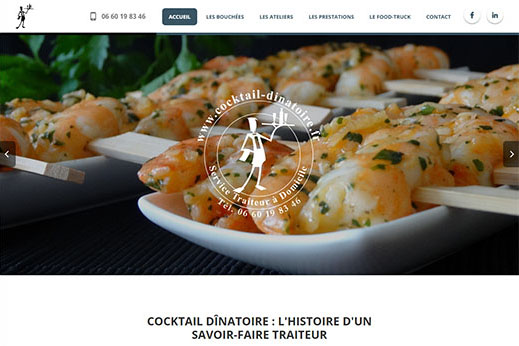 cocktail-dinatoire.fr, site web réalisé par l'agence Gadvert à Bordeaux