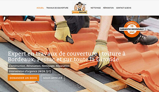 dominique-renovation.fr, site web réalisé par l'agence Gadvert à Bordeaux