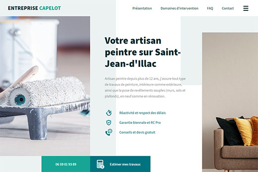 entreprise-capelot.fr, site web réalisé par l'agence Gadvert à Bordeaux