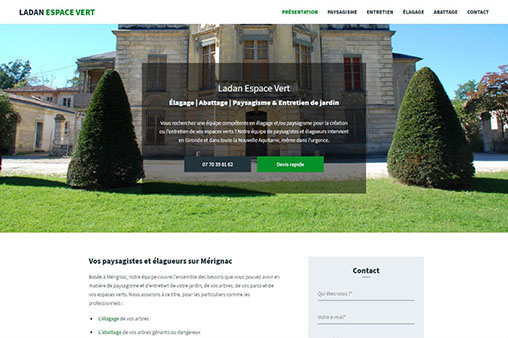 ladan-espace-vert.fr, site web réalisé par l'agence Gadvert à Bordeaux