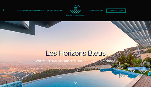 leshorizonsbleus.fr, site web réalisé par l'agence Gadvert à Bordeaux