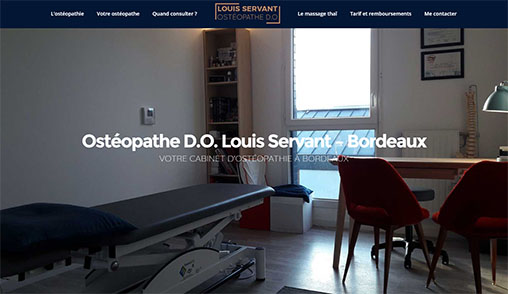 osteopathe-servant.fr, site web réalisé par l'agence Gadvert à Bordeaux