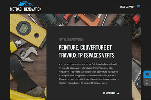 metbach-renovation.fr, site web réalisé par l'agence Gadvert à Bordeaux