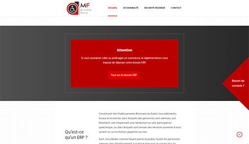 mf-securite.fr, site web réalisé par l'agence Gadvert à Bordeaux