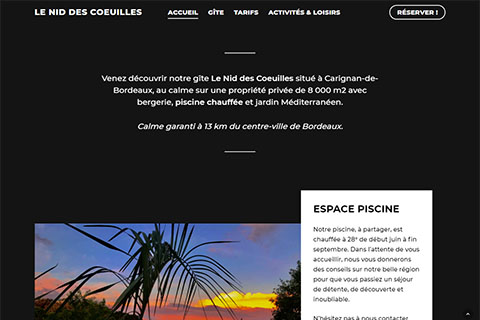 leniddescoeuilles.fr, site web réalisé par l'agence Gadvert à Bordeaux