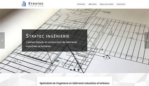 stratec-ingenierie.fr, site web réalisé par l'agence Gadvert à Bordeaux